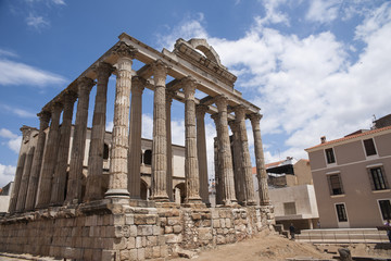 Obraz premium templo romano de Diana en la ciudad de Mérida, España