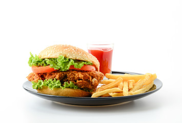 crispy chicken burger