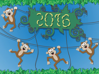 2016 HAPPY NEW YEAR MONKEY STYLE