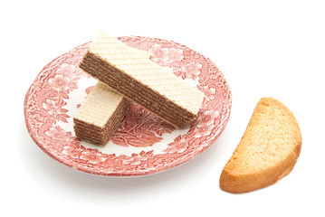 wafers with chocolate and cracker