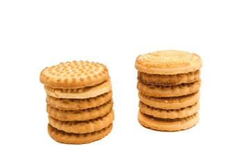 stacks of tasty cookies