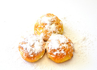 Handmade cookies shot on white.
