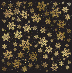 Gold winter abstract background. 