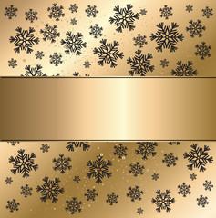 Gold winter abstract background. 