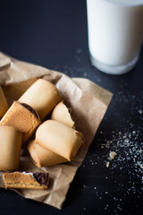 Biscoito recheado de chocolate
