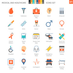 Medical Colorful Icons Set 01