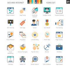 SEO Colorful Icon Set 01