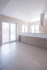 Light room with blind window