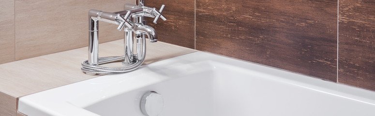 Bathtub with old style tap