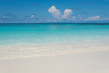 blue sky with sea and beach