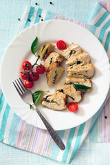 Chicken fillet baked with parsley and butter