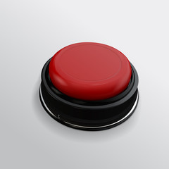 Red realistic button. In business. Vector  isolate technology bu