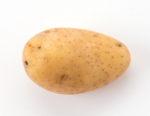 fresh potato on white background