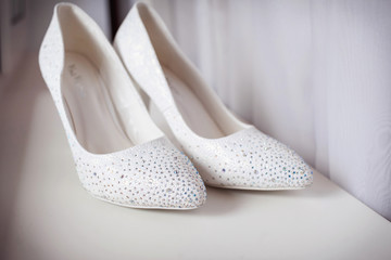 beautiful bride's shoes