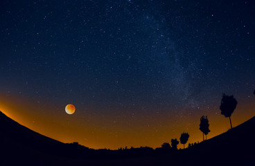totale Mondfinsternis September 2015 Blutmond Supermond