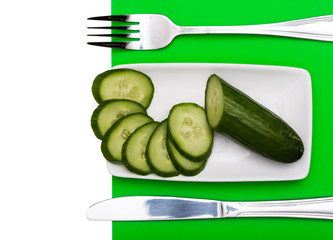 cucumber on a plate