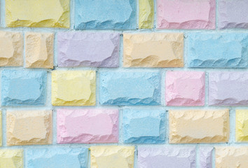 Vintage Colored Brick Wall Background