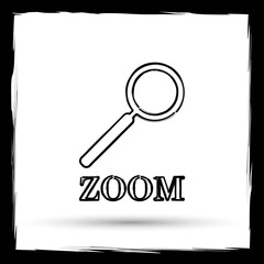 Zoom with loupe icon