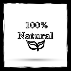 100 percent natural icon