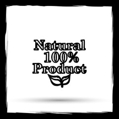 100 percent natural product icon