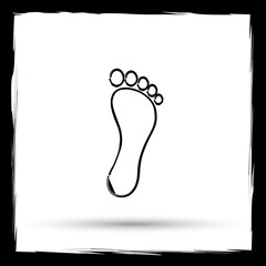 Obraz na płótnie Canvas Foot print icon