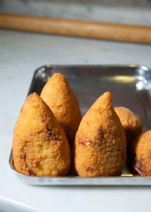 The making of sicilian arancini