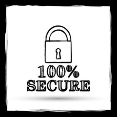 100 percent secure icon