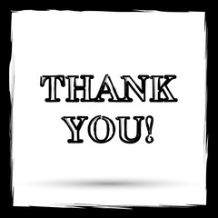 Fototapeta premium Thank you icon