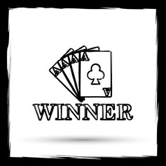 Poker winner icon