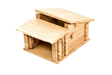 Wooden toy house