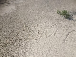 Happy Birthday im Sand