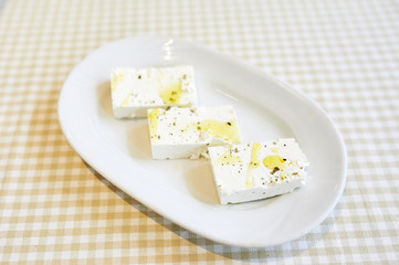 White Soft Cheese With Olive Oil