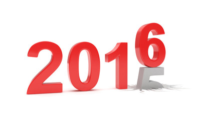 2015-2016 change new year 2016 isolated