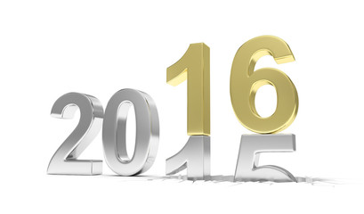 2015-2016 change new year 2016 isolated