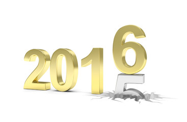 2015-2016 change new year 2016 isolated