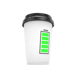 Coffee to go on white