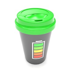 Coffee to go on white