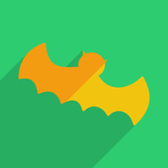 Flat icons modern design with shadow of bat