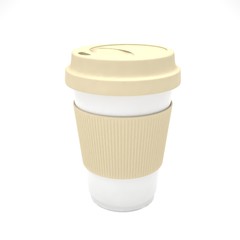 Coffee to go on white