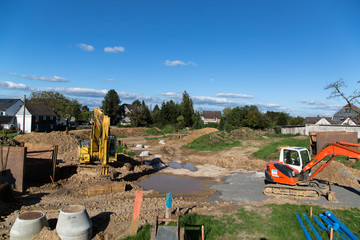 Urbanization work for a new construction area