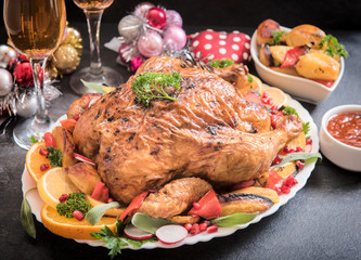 Split roasted turkey