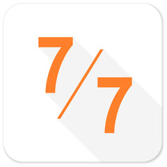 7 per 7 flat icon