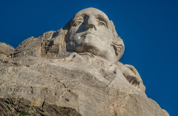 Fototapeta na wymiar Carving of President George Washington at Mount Rushmore near Rapid City, South Dakota
