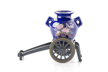 Fototapeta premium blue vintage vase