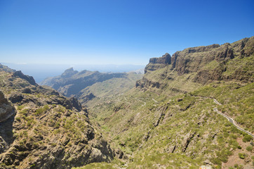 Fototapeta na wymiar Scenic view of Masca canyon in Tenerife, Canary islands, Spain.
