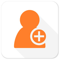 Obraz premium add contact flat icon