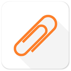 Obraz premium paperclip flat icon