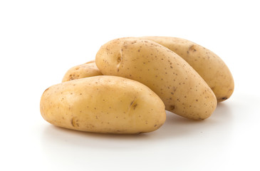 fresh potato on white background