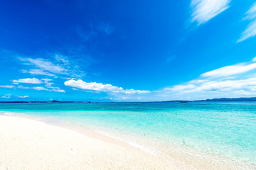 Sea, beach, landscape. Okinawa, Japan, Asia.