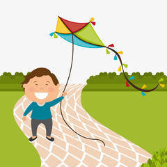 Kite childhood game 